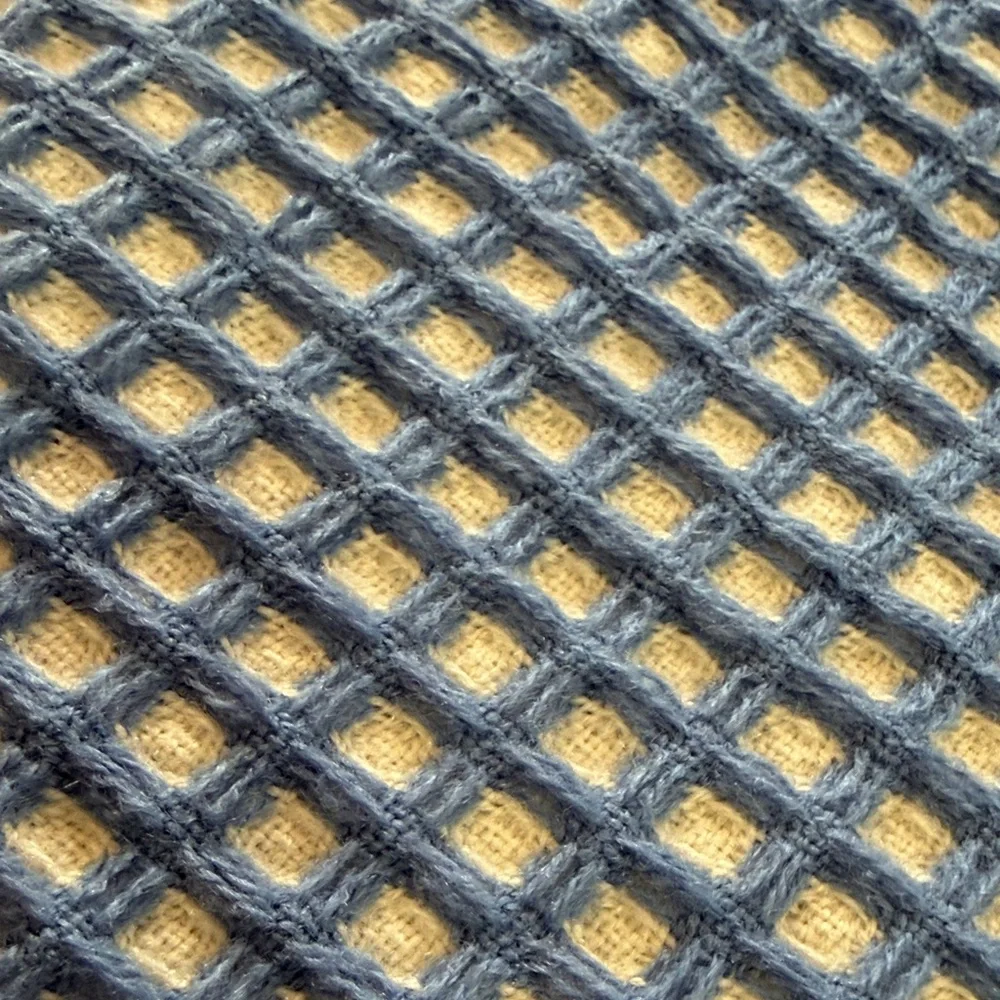 Blue and White Checkered 2 Blanket Set NEW 5ft long by 4ft wide for each - Picture 5 of 9